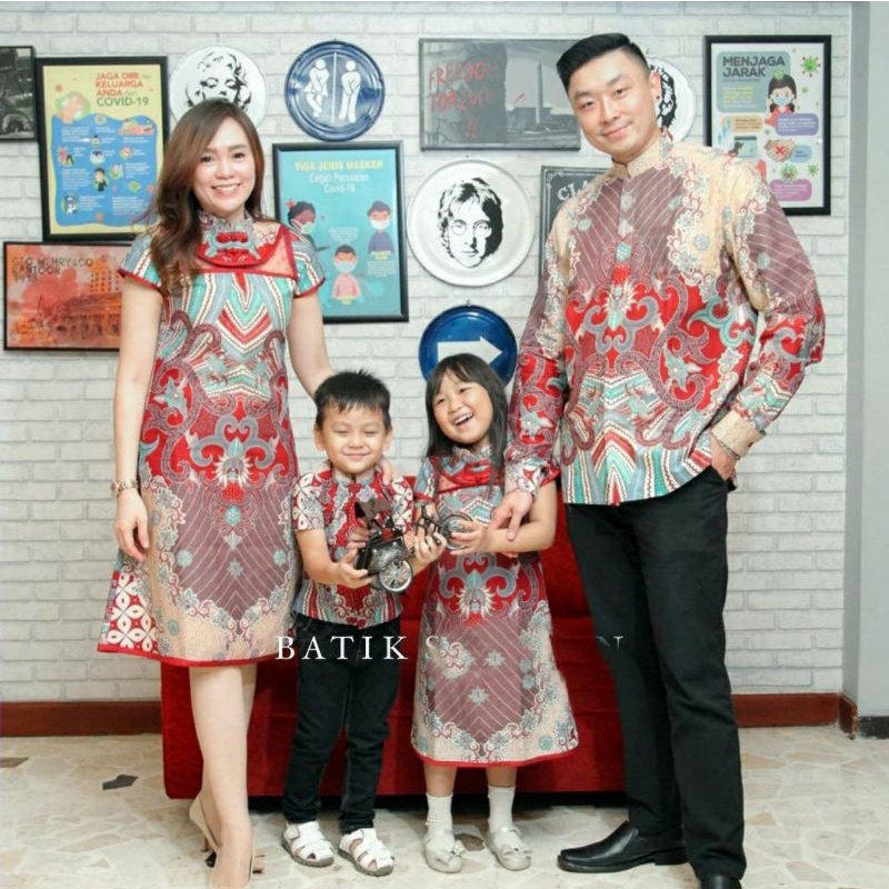 ARINA COUPLE DRES BATIK MODERN - Couple Baju Batik Kondangan