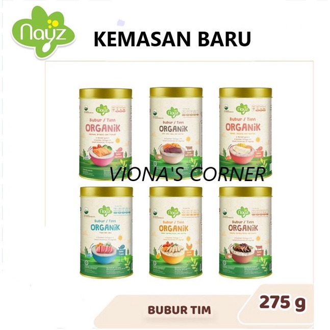 Nayz Bubur/Tim Bayi Beras Organik Salmon Tuna Kakap Sapi Ayam Can/TEMATIK BB Labos/Yummy 275 gram