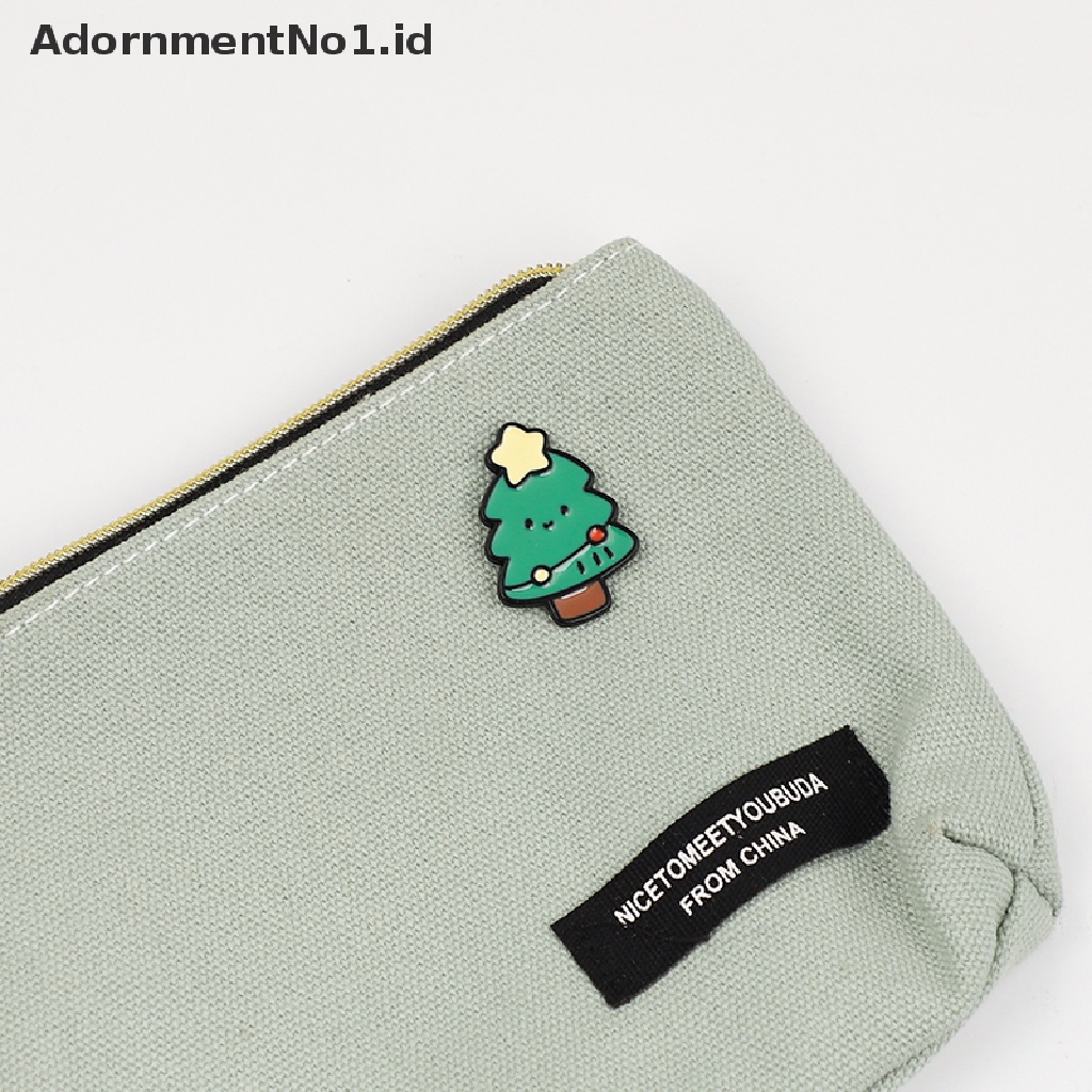 [AdornmentNo1] Kartun Santa Claus Enamel Pin Elk Pohon Pinus Snowman Beruang Boneka Alloy Bros Lencana Hadiah Natal Untuk Anak [ID]