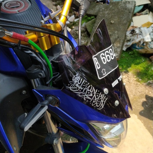 Cutting Sticker Tauhid Lailahaillallah Ukuran 10 Cm Untuk Motor