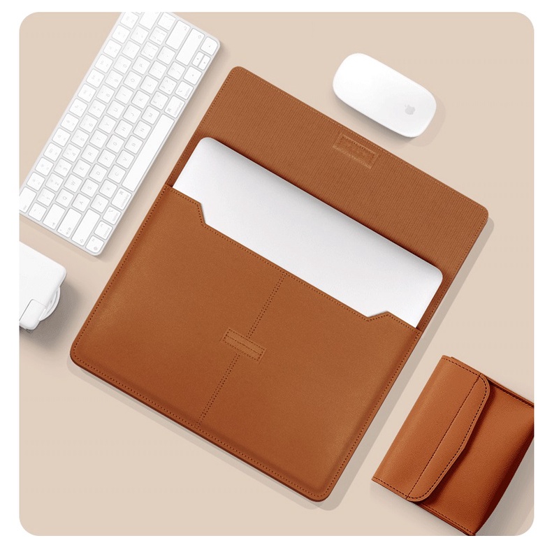 LC-06 SOHA Sleeve Case Kualitas PREMIUM PU LEATHER Kulit Wangi for Ultra book / for Macbook Air / Sarung Celup for LAPTOP Model Skin Pro Tipis dan Lembut Ukuran 13 14 15 15.6 Inch