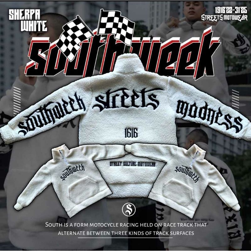 Sherpa Cream Putih / Sherva / Sherpa southweek / Jaket sherpa