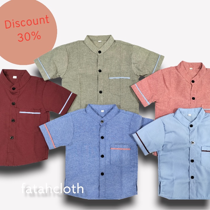 Baju Anak Laki Laki Atasan Anak Laki laki Kemeja Anak Laki laki Kemeja Casual Lengan Pendek Anak Lak