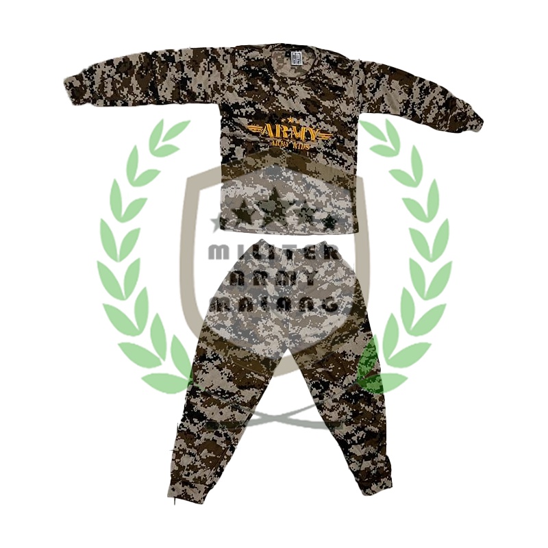 setelan anak panjang loreng gurun / pakaian anak loreng gurun