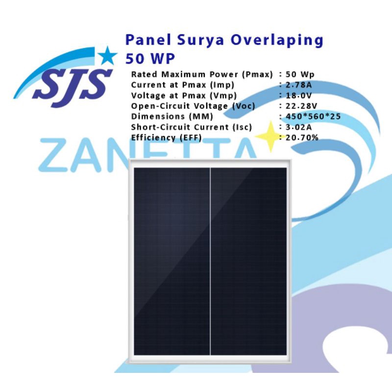 Solar cell 50wp shingled monocrystallin