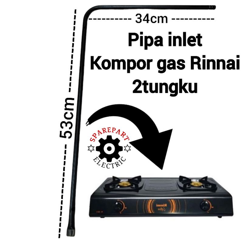 SELANG BESI - PIPA INLET 2 TUNGKU BUAT KOMPOR GAS RINNAI 522