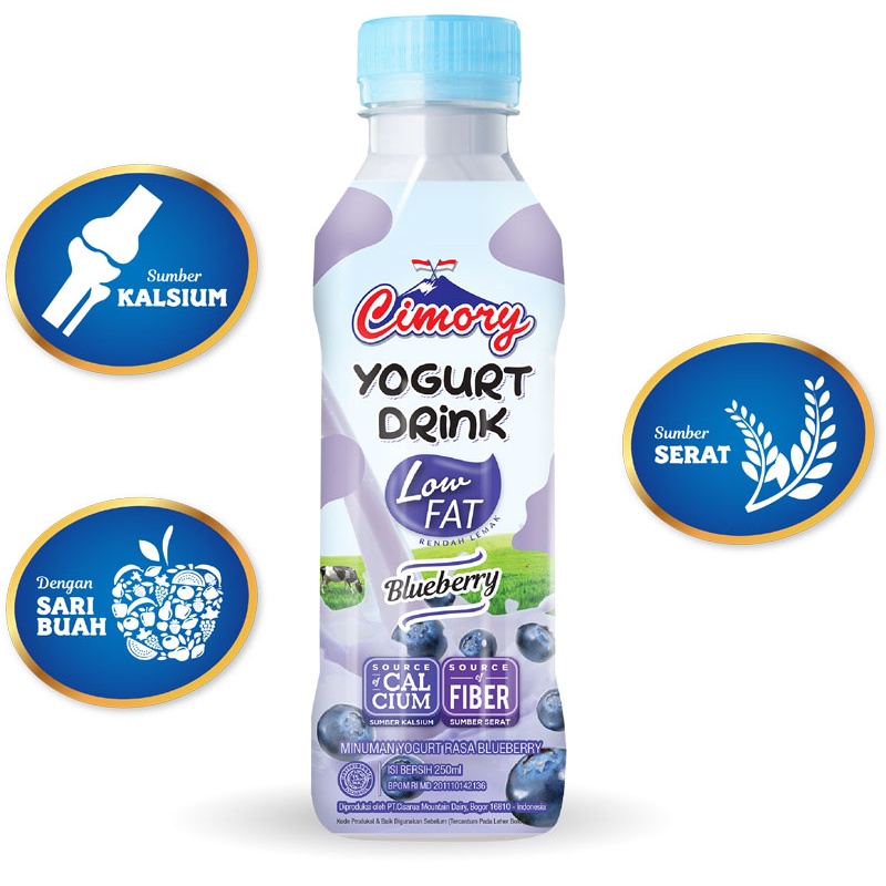 

Cimory Yogurt Drink (Low Fat Blueberry) 240ml