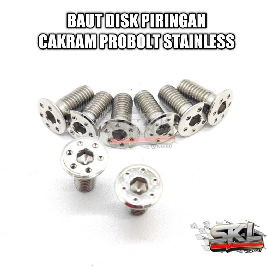 Baut Disc Disk Piringan Cakram Probolt Stenlis Nmax PCX Aerox Mio Beat Scoopy