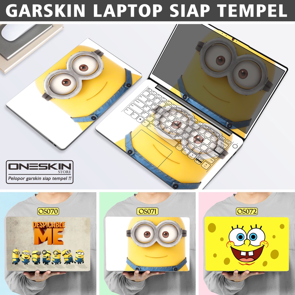 Garskin Sticker Laptop Protector Macbook Full Body Bottom Bezel Palmrest Skin Cartoon Minnions