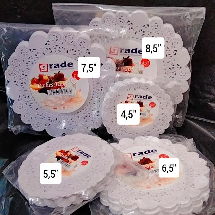 Jual Doilies Paper Bulat Grade / Doyleys Paper / Doily Paper / Doyley