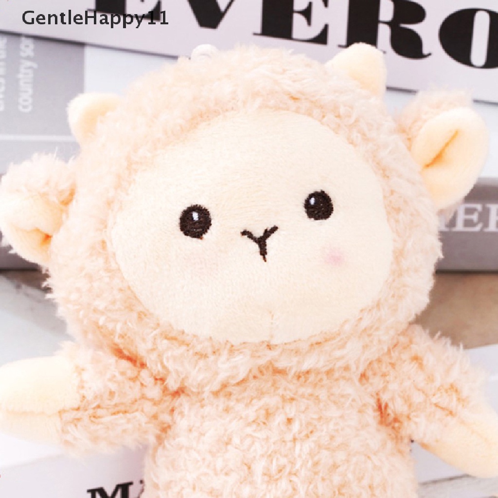 Gentlehappy 12 cm Domba Mainan Mewah Boneka Boneka Liontin Tas Hewan Dekorasi Domba Ransel Keychain Mainan Anak/Pacar Hadiah id