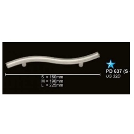 Solid PD 637 stainless pegangan tarikan laci lemari jendela handle