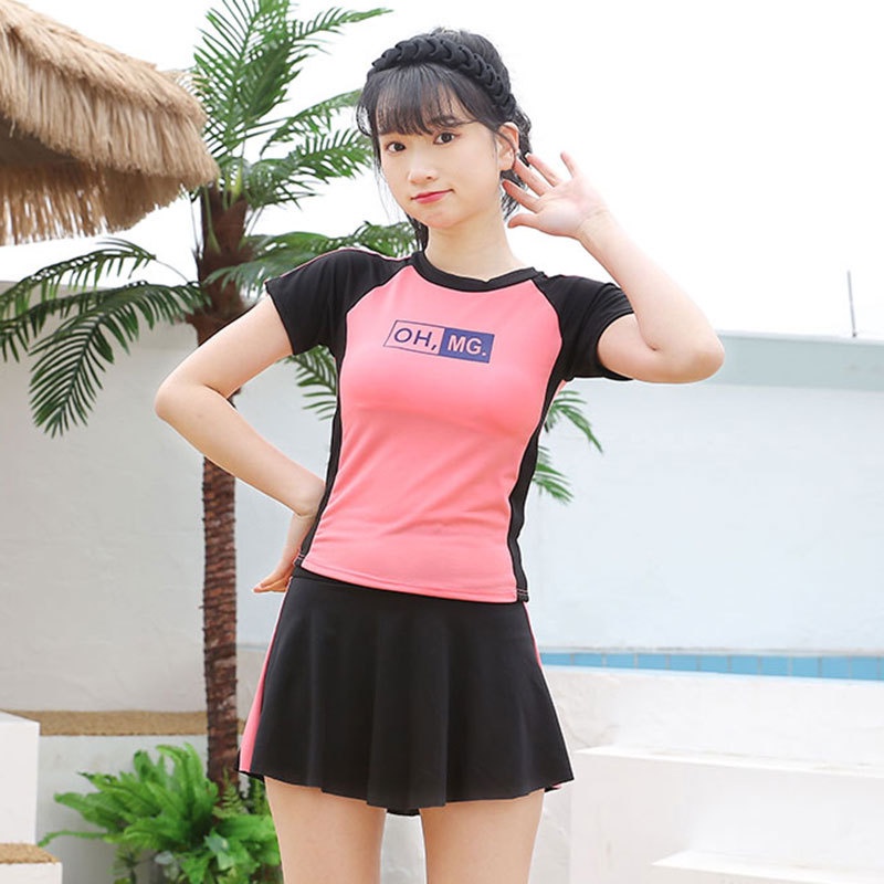 Swimsuit Sport Slim Baru Wanita Gaya Sport Studen Konservatif Swimsuit Baru
