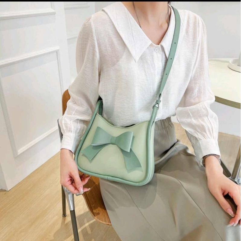 Tas selempang shoulder wanita mozza ribbon