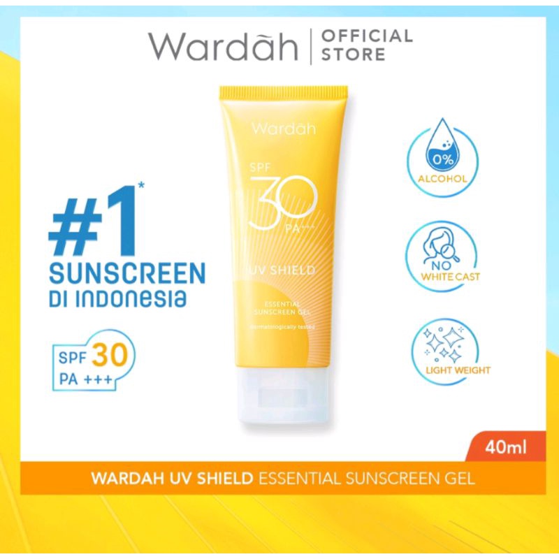 Jual Wardah Uv Shiled Essential Sunscreen Gel Spf Uv Shield Spf Wardah Uv Shield