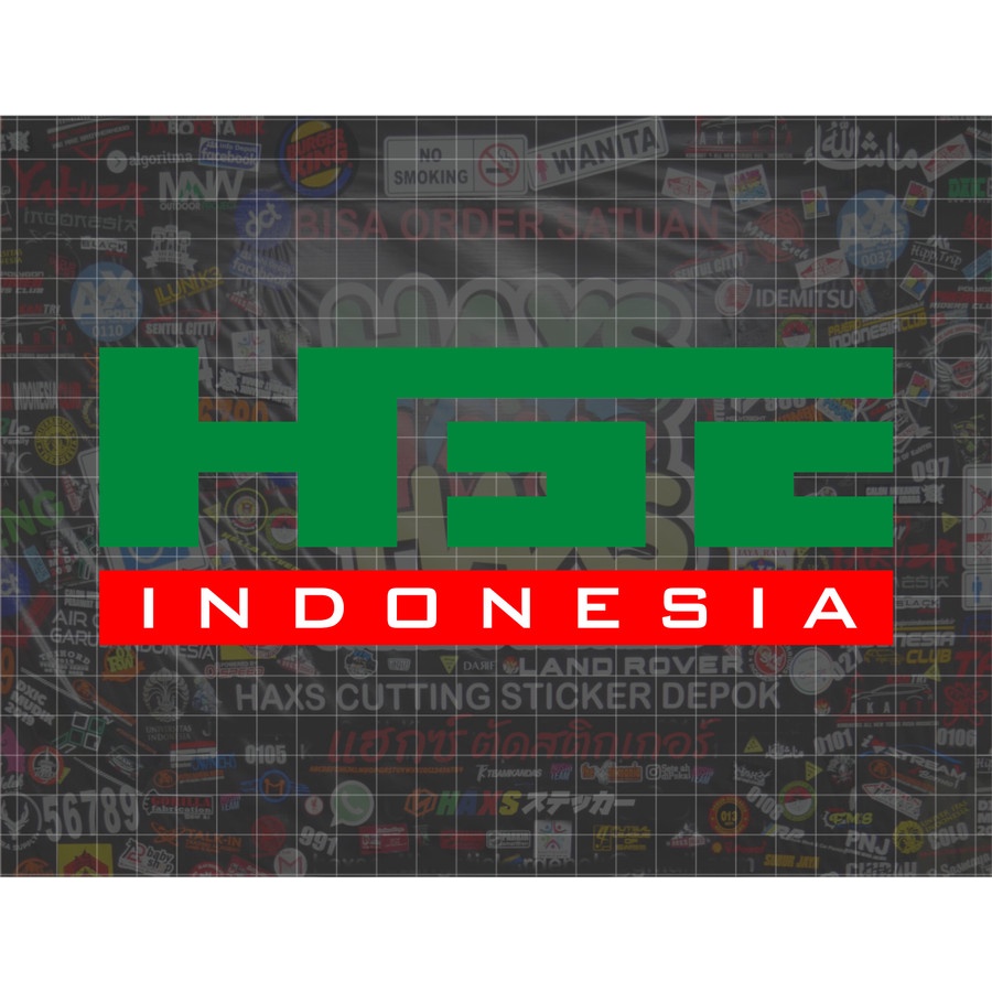 Cutting Sticker HSE Indonesia Ukuran 20 cm untuk mobil