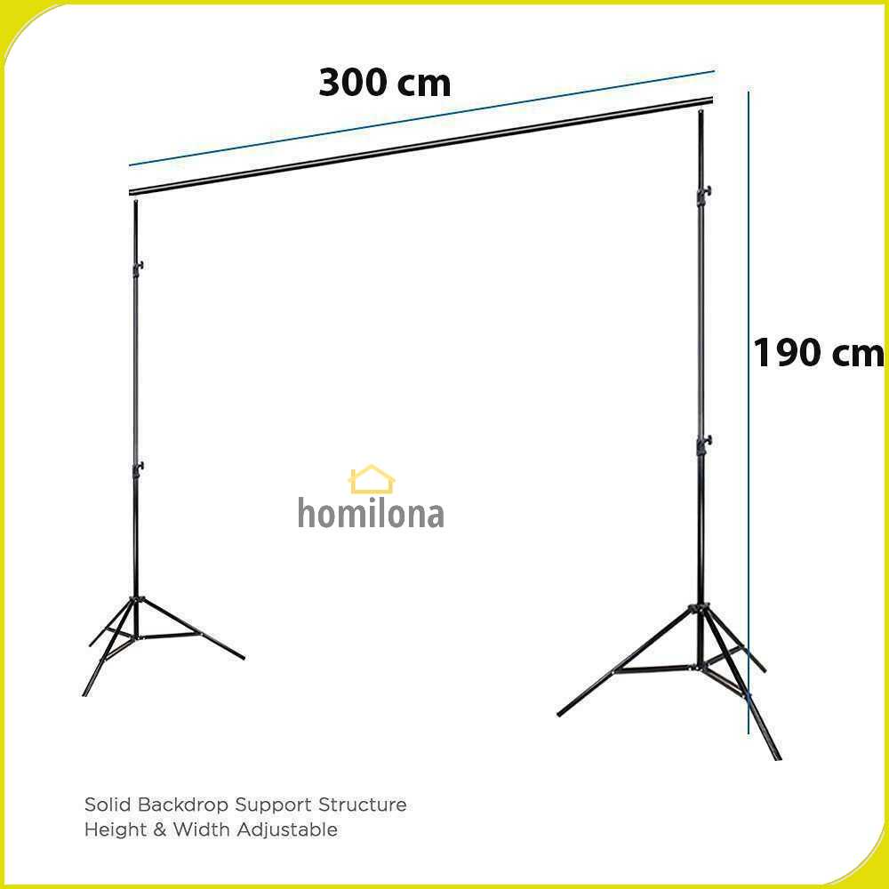 TaffSTUDIO Bracket Stand Backdrop Foto Studio 190 x 300 cm - BS-300