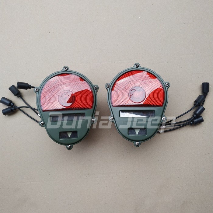 Lampu Tengkorak Military Merah Belakang Jeep Willys