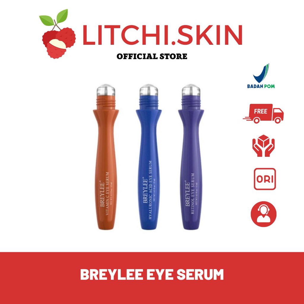 LITCHI SKIN - BREYLEE EYE SERUM CREAM | Vitamin C | Retinol | Hyaluronic Acid / Serum Mata Krim Mata