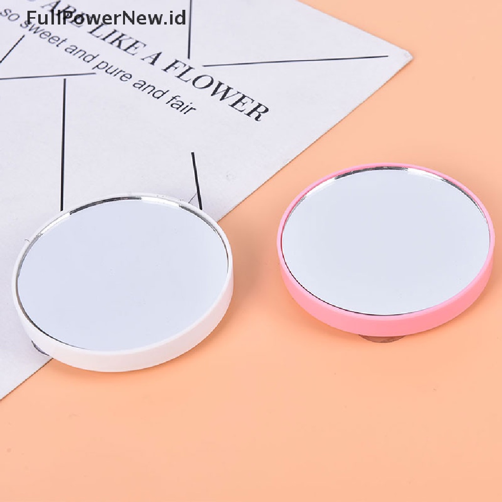 Power Portable Makeup 5X 10X Pembesar Kosmetik Cermin Bulat Dengan Dua Suction Cup ID