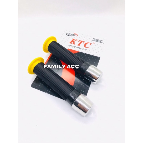 KTC RACING - PAKET HANDFAT HANDGRIP HANDLE GRIP KTC BULU PLUS JALU STANG CHROME PCX UNTUK SEMUA JENIS MOTOR UNIVERSAL