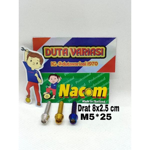 NACOM DV BAUT KERUCUT DRAT 8*2.5 Cm (M5*25)