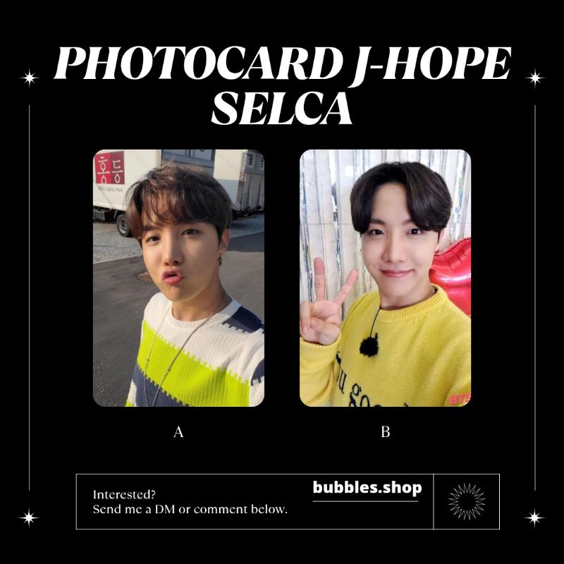 PHOTOCARD UNOFFICIAL J-HOPE BTS SELCA