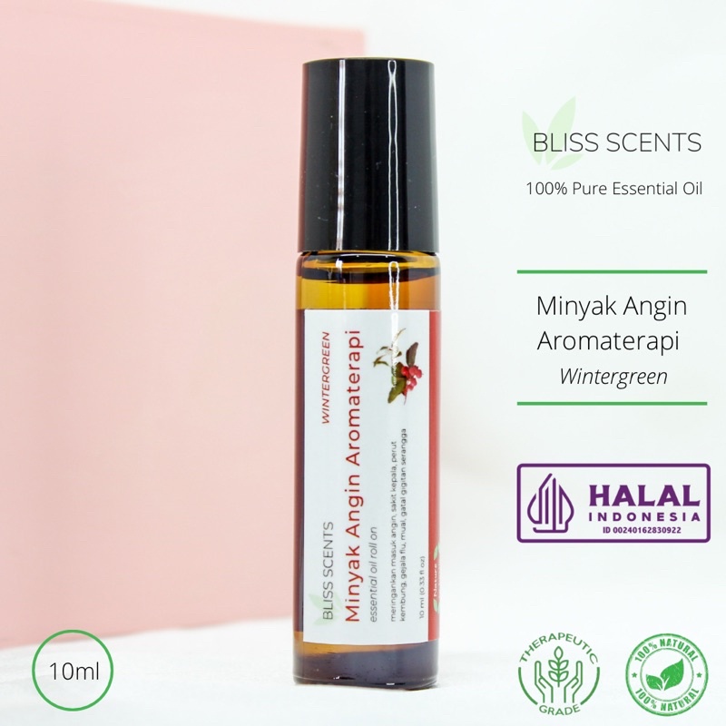 BLISS SCENTS Minyak Angin Roll On Aromaterapi Wintergreen