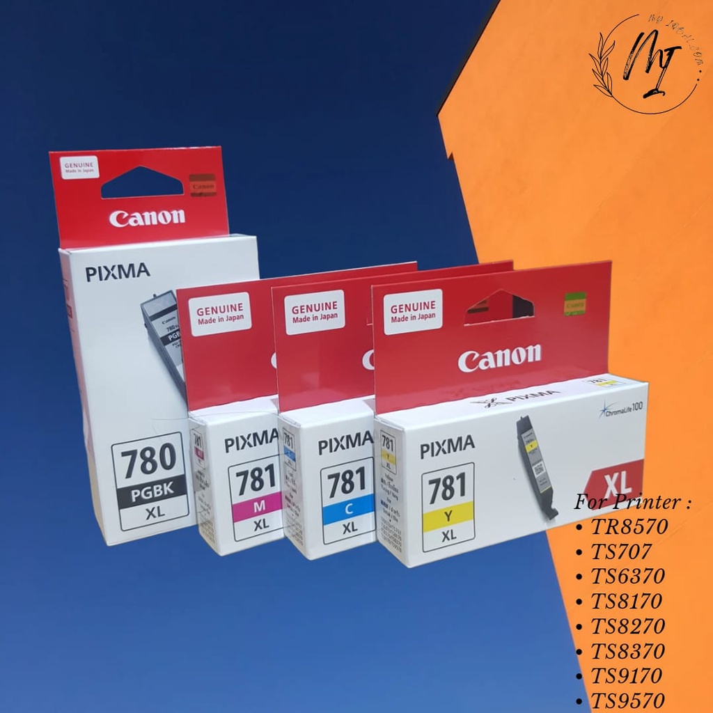 Paketan Tinta Catridge Canon PGI-780 XL Black (PGBK) + CL-781 XL Colors Original