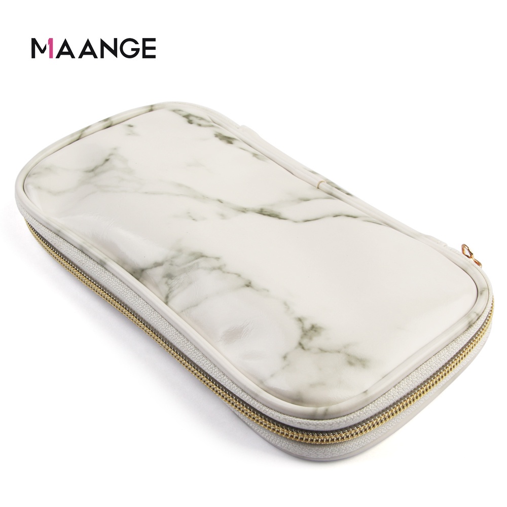 MAANGE0111 Wanita Gadis Tas Kosmetik Kecil Kuas Organizer Kantong Rias Perjalanan Mini Tas Tangan Shell Make Up Tas Lipstik