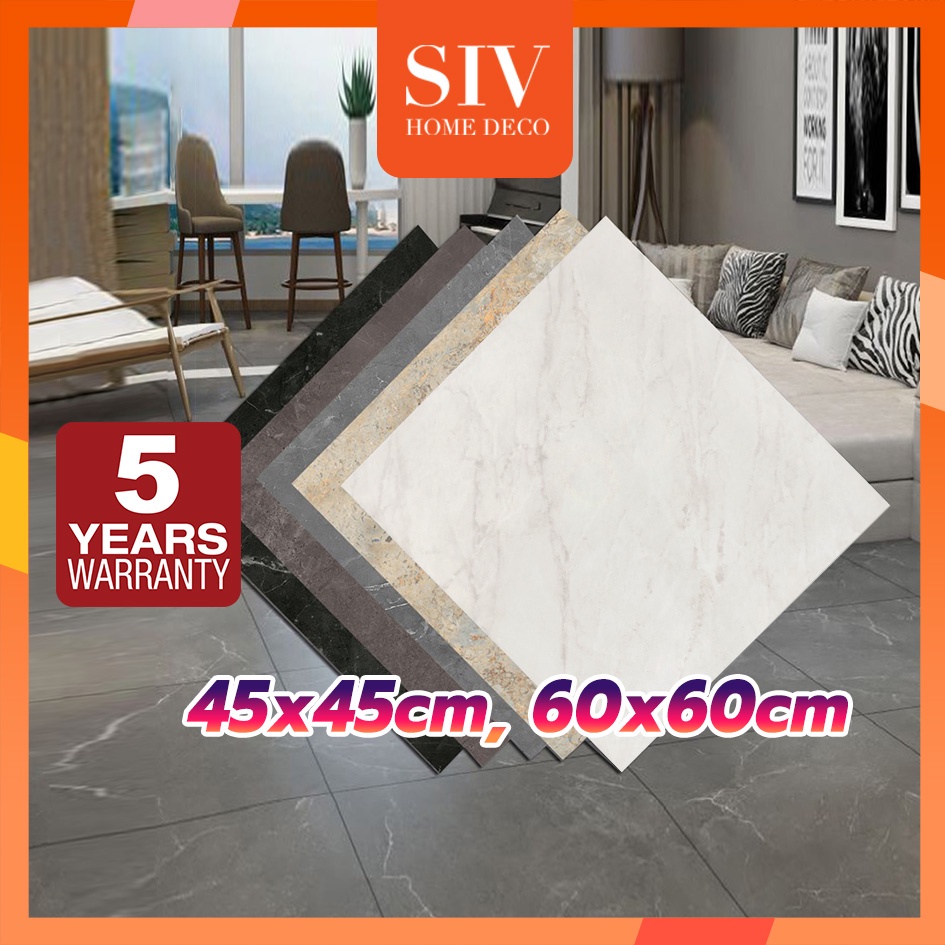 SIV 1 Dus Vinyl Lantai Marbel  (45x45 cm, 60X60cm ) Stiker Lantai Marmer Stiker Lantai Keramik Semen