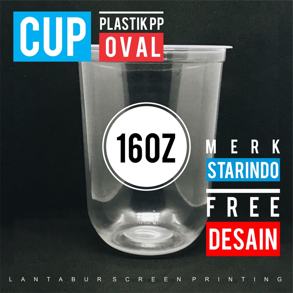 SABLON GELAS CUP OVAL STARINDO 8GR