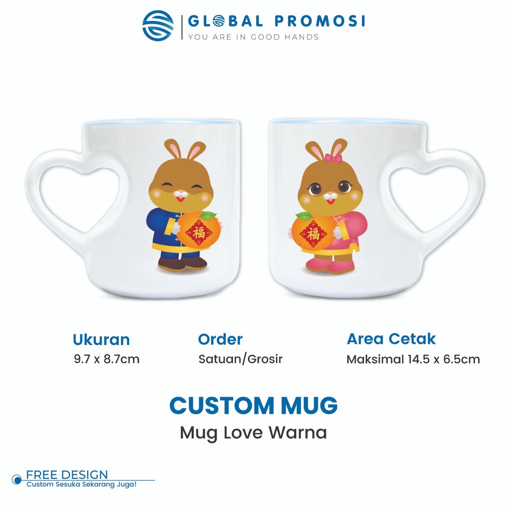 Mug Love Warna Sangjit/Manyue Souvenir Gelas Pasangan Khusus Pengiriman Ekspedisi