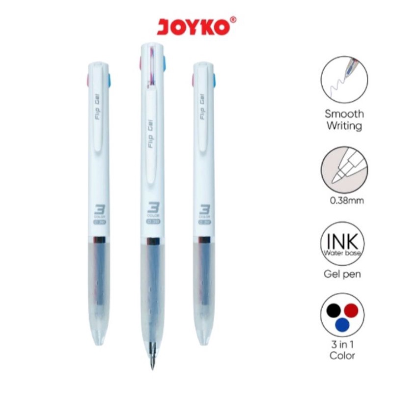 

Pulpen Gel Joyko 3 Warna