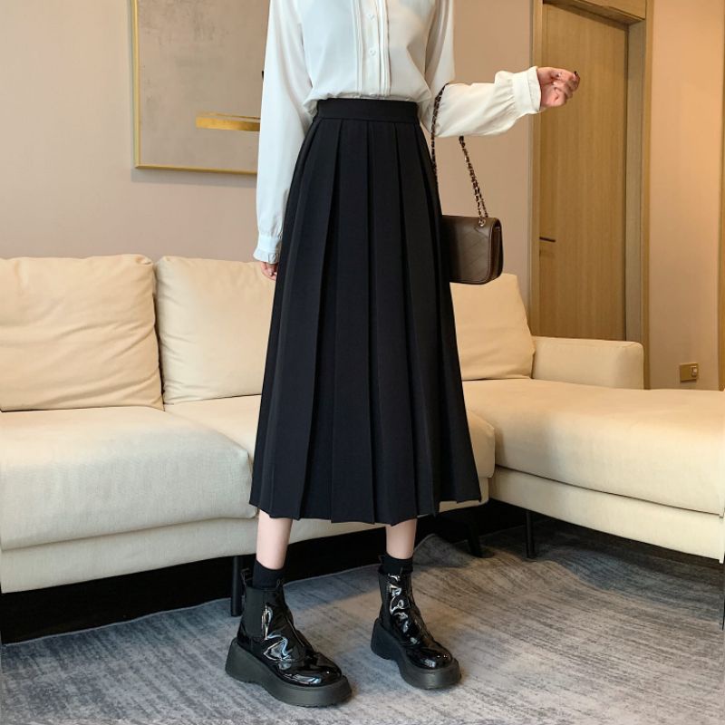MDLV ~ 1977# Janice Pleated Midi Skirt Import