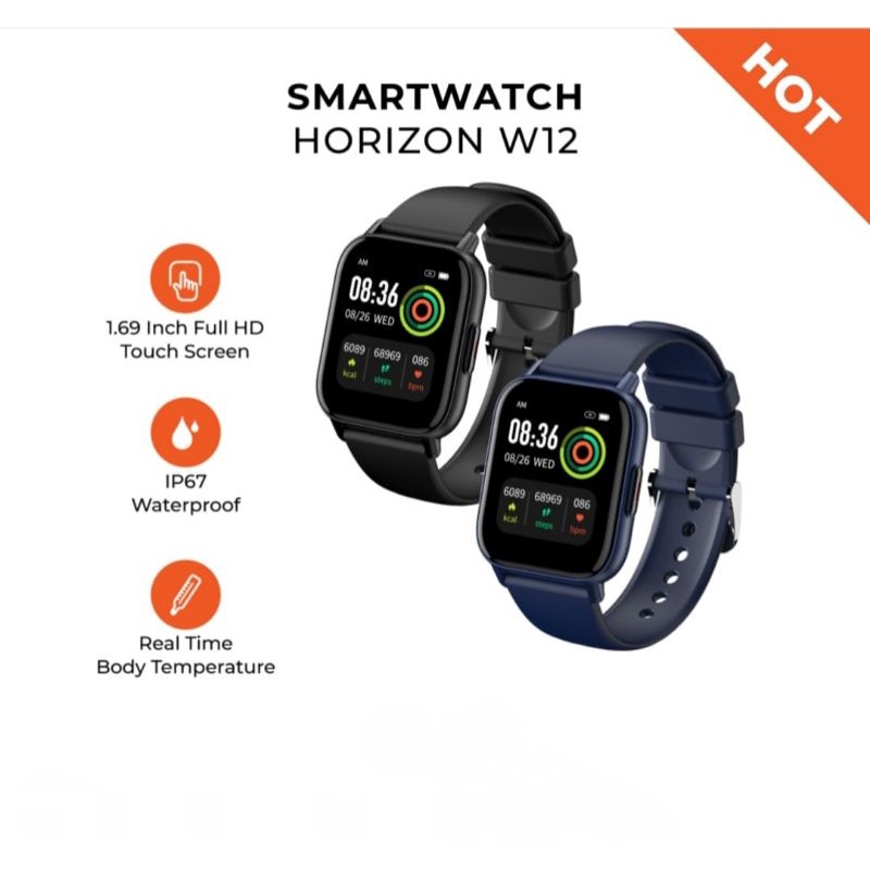 SMARTWATCH FULL HD TOUCHSCREEN WATERPROOF IP67 OLIKE HORIZON W12