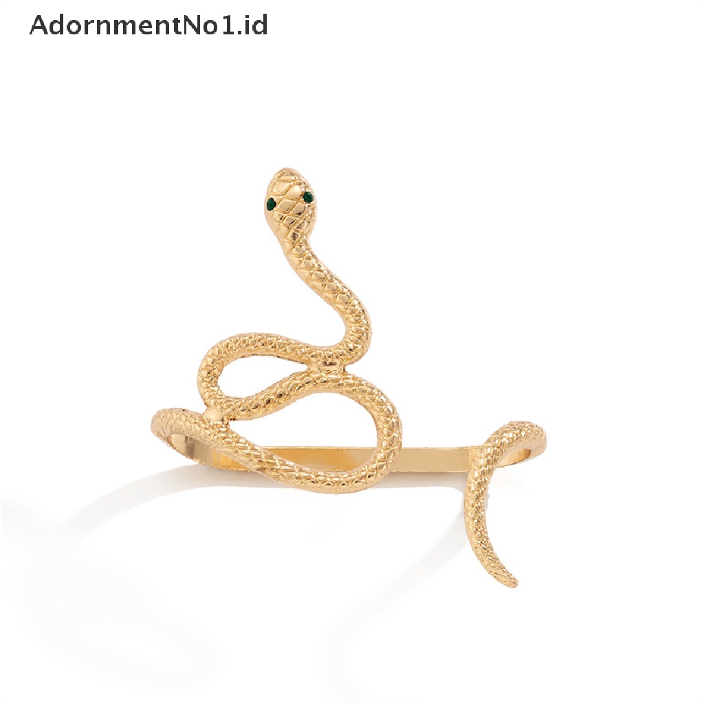 [AdornmentNo1] Punk Snake Cuff Gelang Pria Wanita Bohemian Fashion Perhiasan Sederhana Bangle Terbuka [ID]