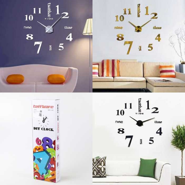 Jam Dinding Ukuran Besar DIY Giant Clock Quartz 90-100cm - DIY-101