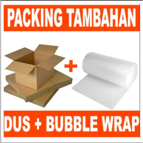 

PACKINGAN TAMBAHAN EXTRA BUBBLE WRAP ATAU DUS BOX PACKINGAN AGAR PAKET LEBIH AMAN