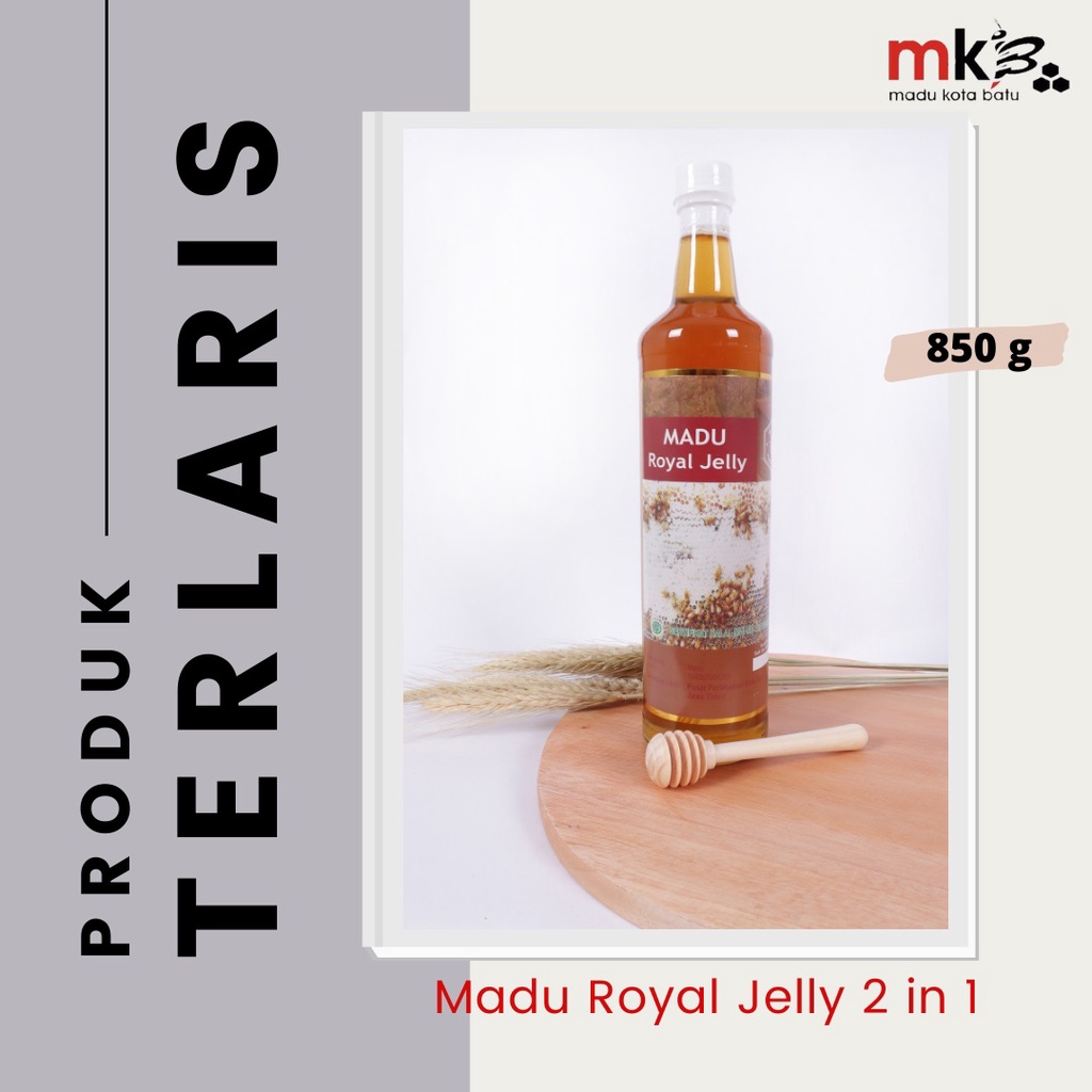 

Madu Kota Batu | Madu Asli Royal Jelly 2 in 1 (Madu + royal jelly) 850 gr botol kaca