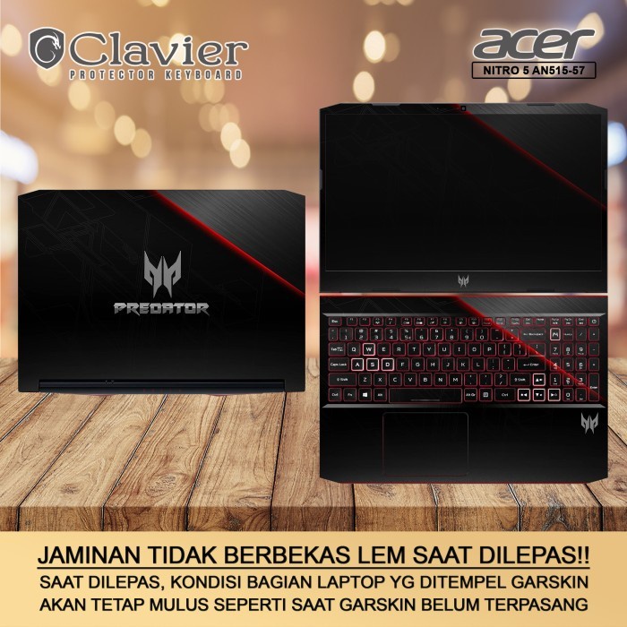 Skin Cover Garskin Laptop Acer Nitro 5 An515-57-770Q 78Y2 79Sc Transparan