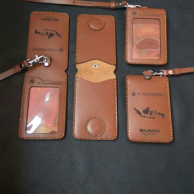 

Trendy!! Id Card Holder Kulit / Name Tag Custum Logo / Id Card Holder Flip