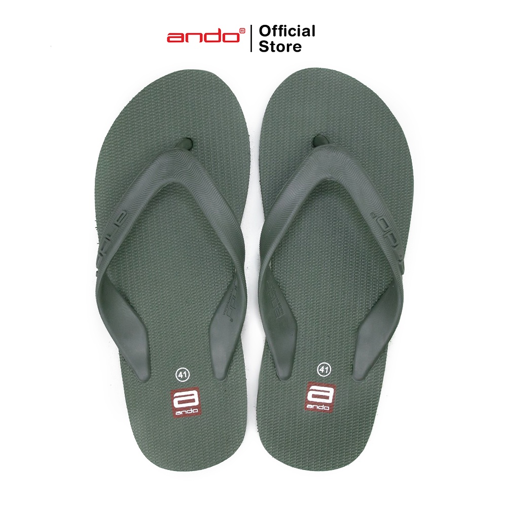 Ando Official Sandal Jepit Hawaii Pria Dewasa - Khaki