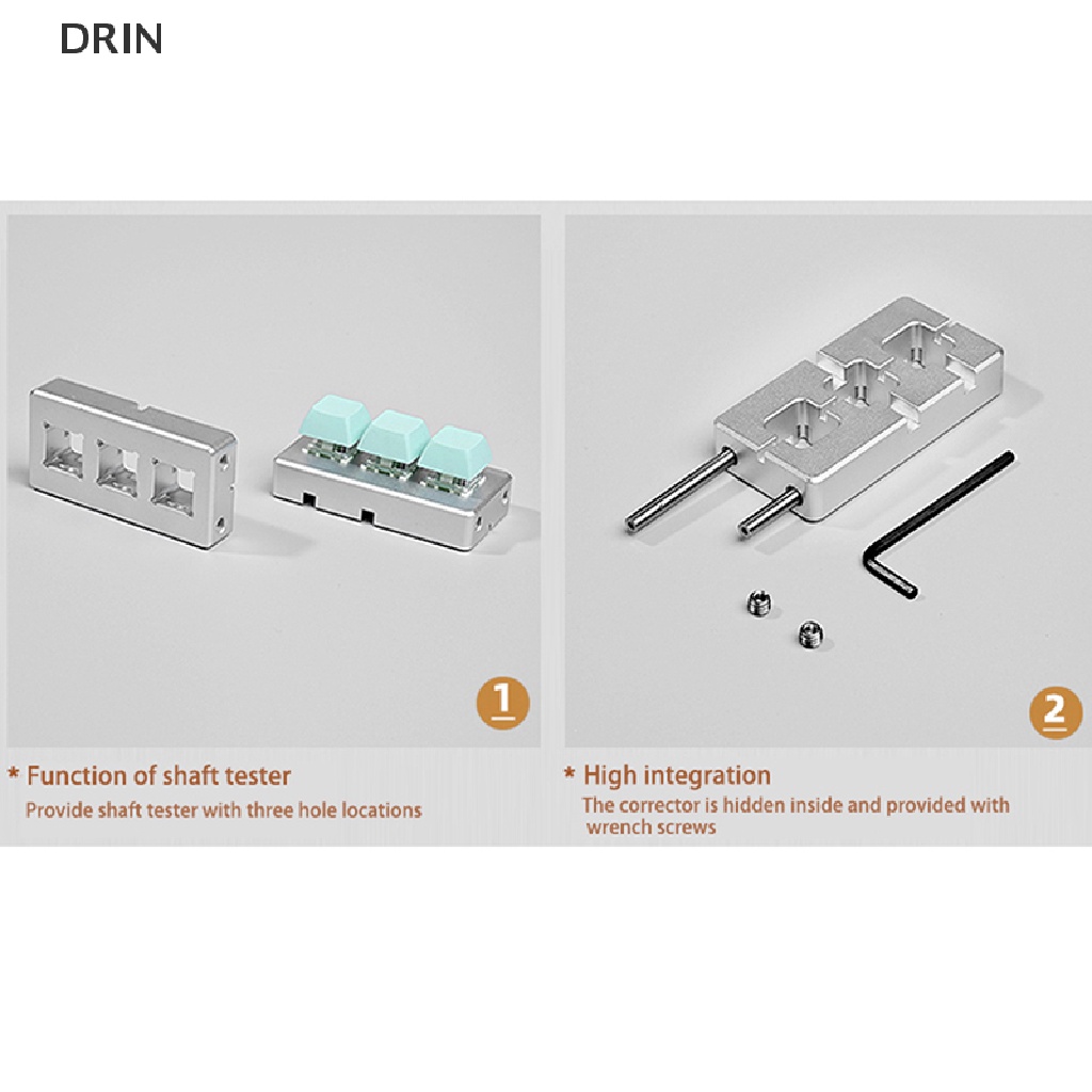 Dr 1Set Keyboard Mekanik Sumbu Satelit Korektor Kawat Baja Platform Tester vn