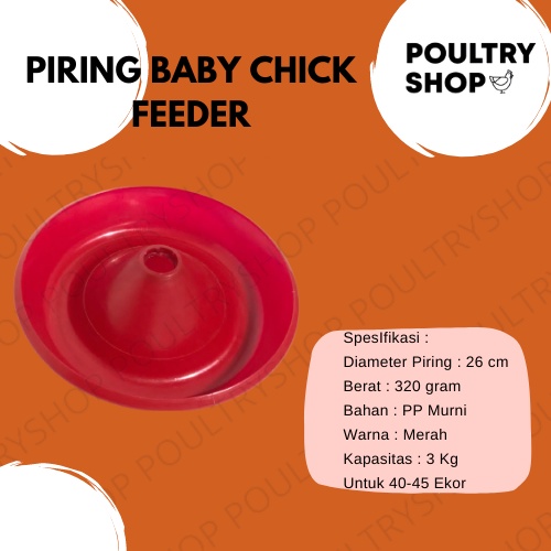 Piring baby chick feeder grade 2 / piring pakan makan nampan anak ayam termurah