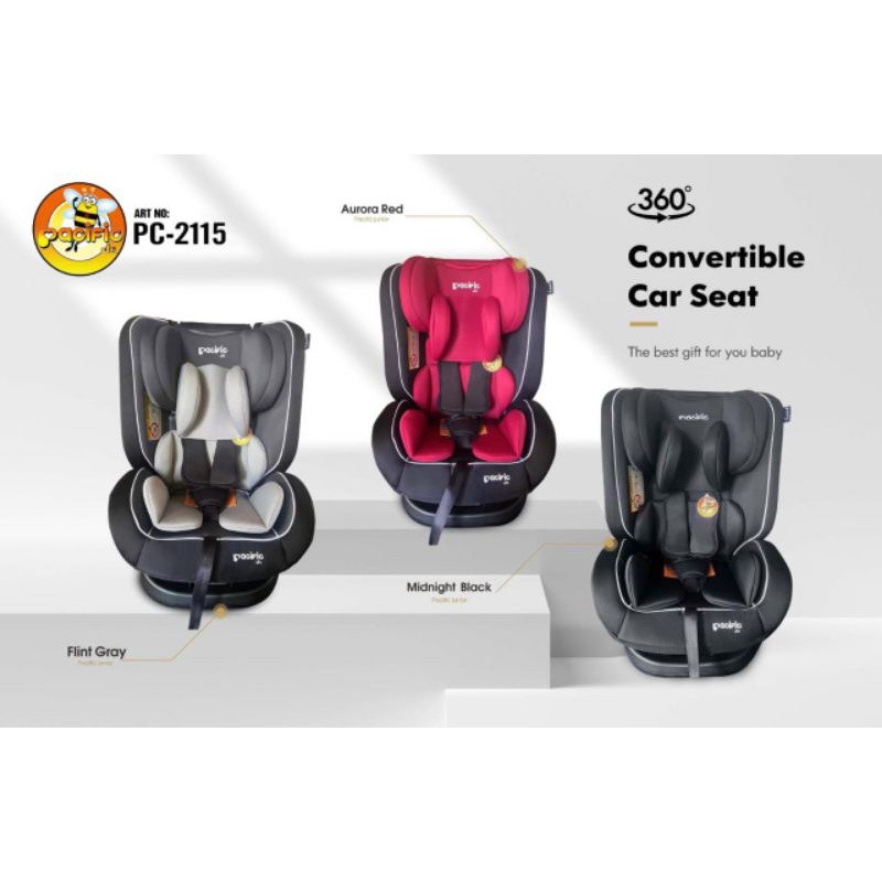 Pacific car seat rotate 360 grup 0+1+2+3 PC-2115 sampe 36 kg tempat duduk mobil anak