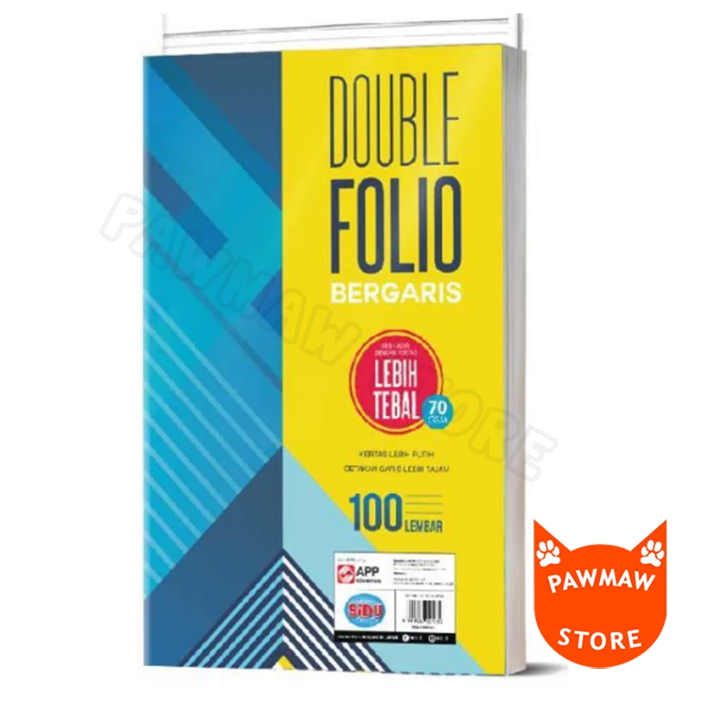 

Kertas Double Folio Garis SIDU Sinar Dunia Isi 200 Lembar ( PACK )