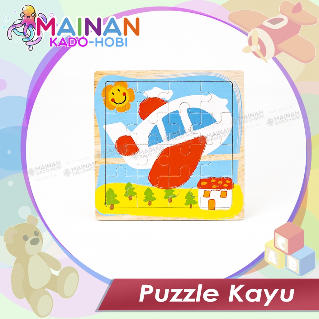 MAINAN EDUKASI TEMPEL PUZZLE BERGAMBAR KARAKTER LUCU USIA 1-5 TAHUN