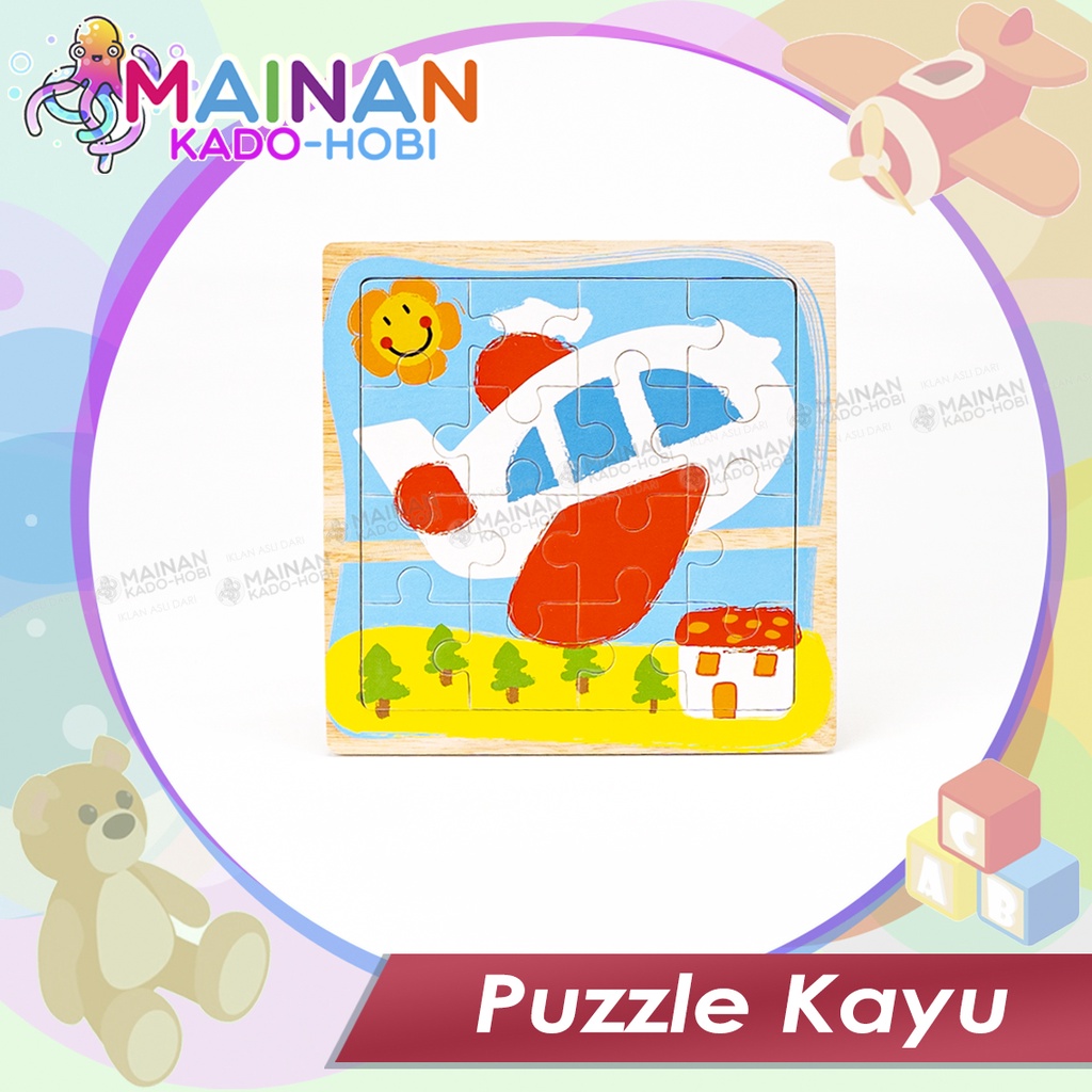 MAINAN EDUKASI TEMPEL PUZZLE BERGAMBAR KARAKTER LUCU USIA 1-5 TAHUN