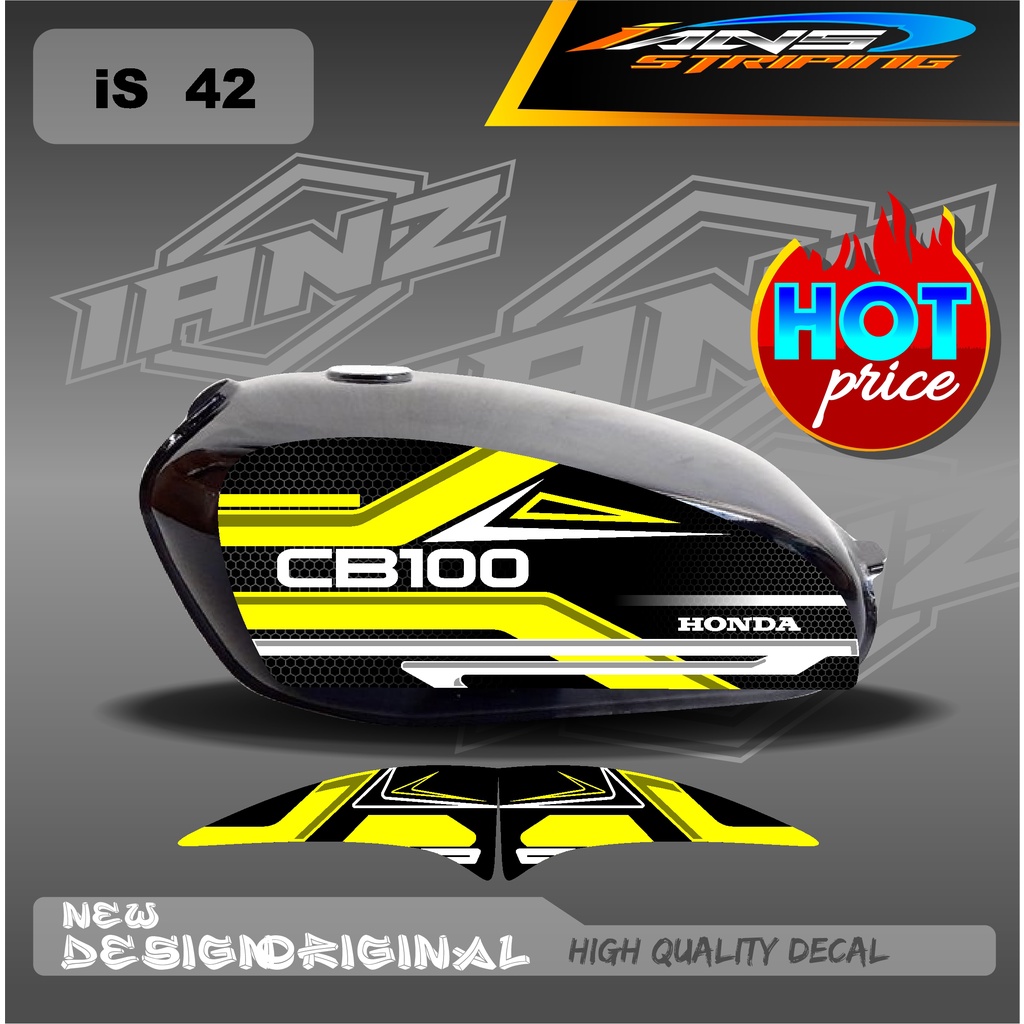 STIKER TANGKI CUSTOM CB100 HOLOGRAM/NON HOLOGRAM IS42